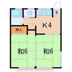 角屋アパートの物件間取画像